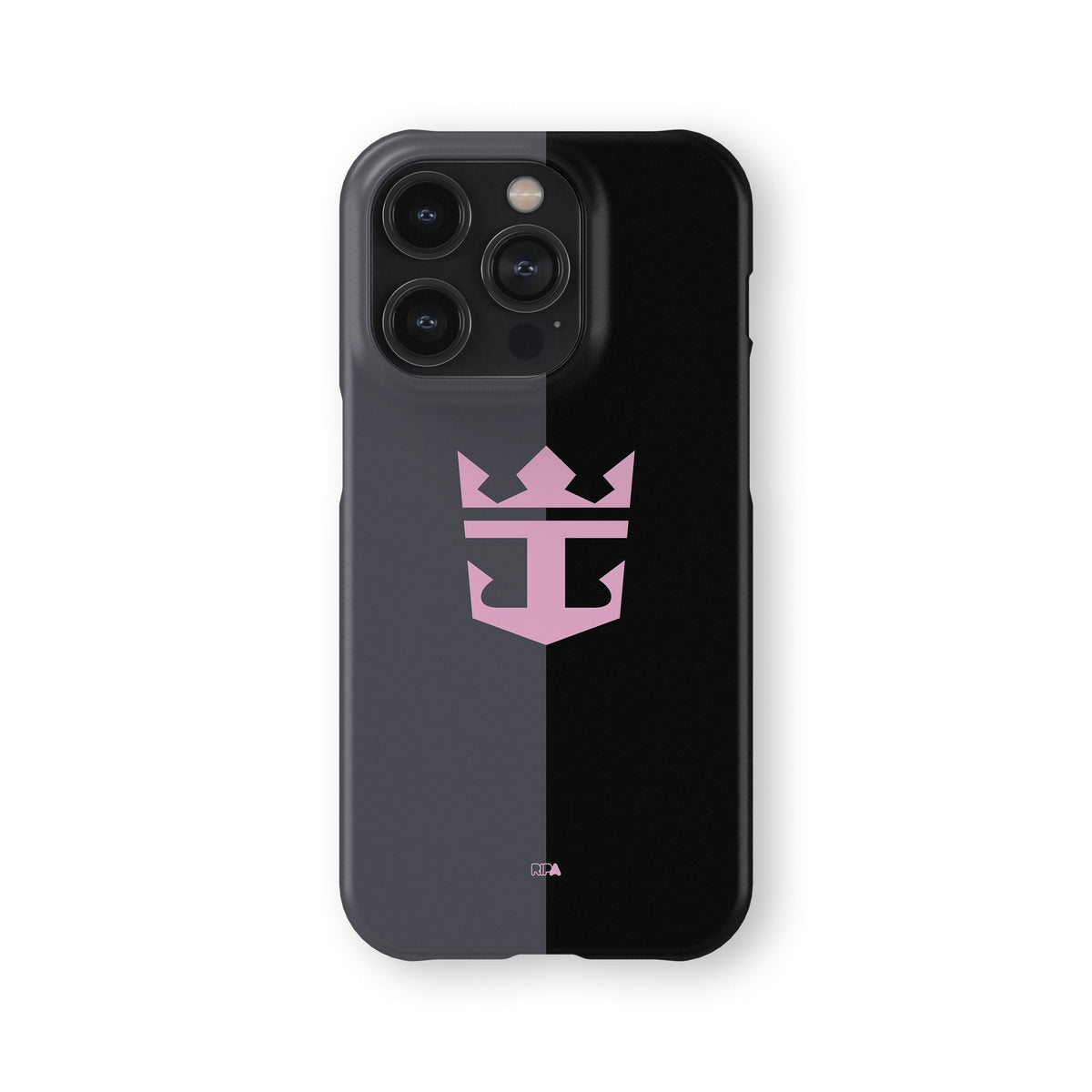 Phone case with the Inter Miami 2025 Away football shirt design by RIPA Football
