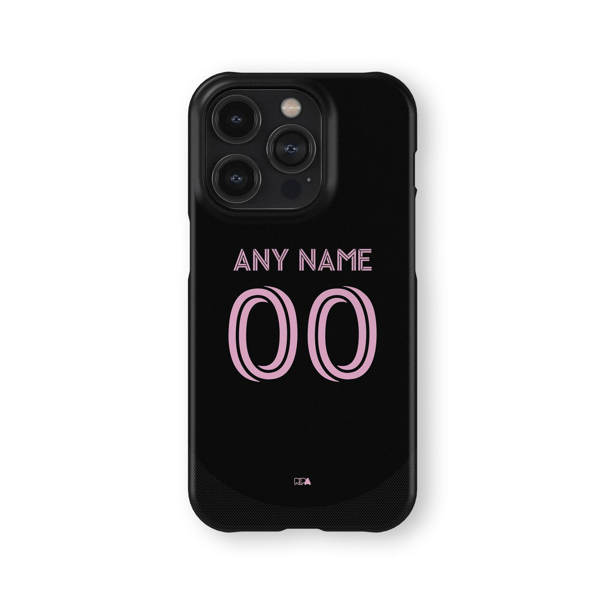 Phone case with the Inter Miami 2025 Away football shirt design by RIPA Football