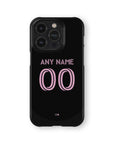 Phone case with the Inter Miami 2025 Away football shirt design by RIPA Football