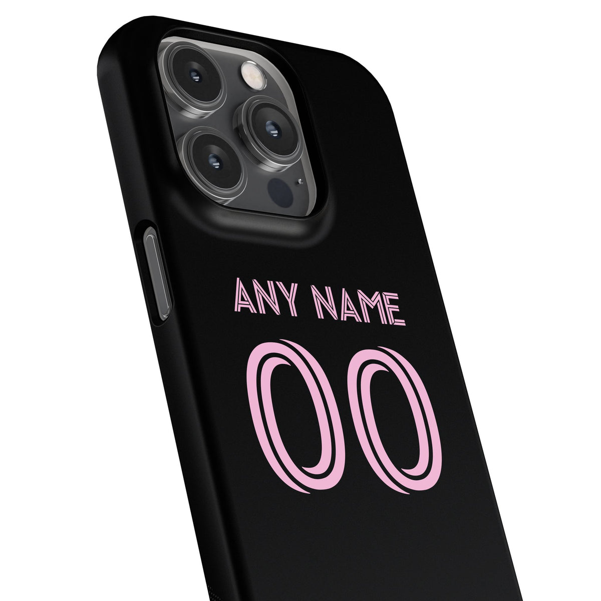 Phone case with the Inter Miami 2025 Away football shirt design by RIPA Football