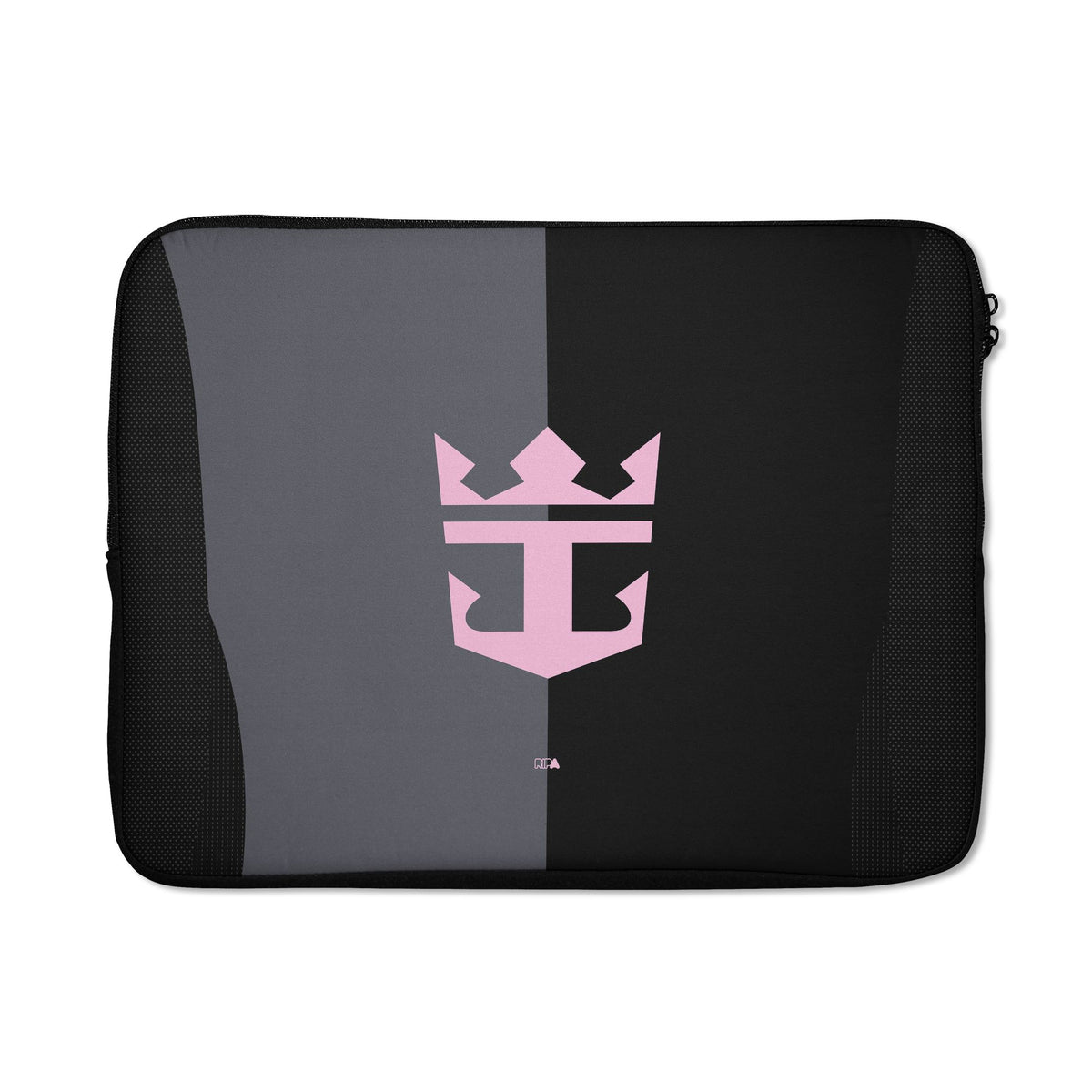 Laptop sleeve with the Inter Miami 2025 Away football shirt design by RIPA Football