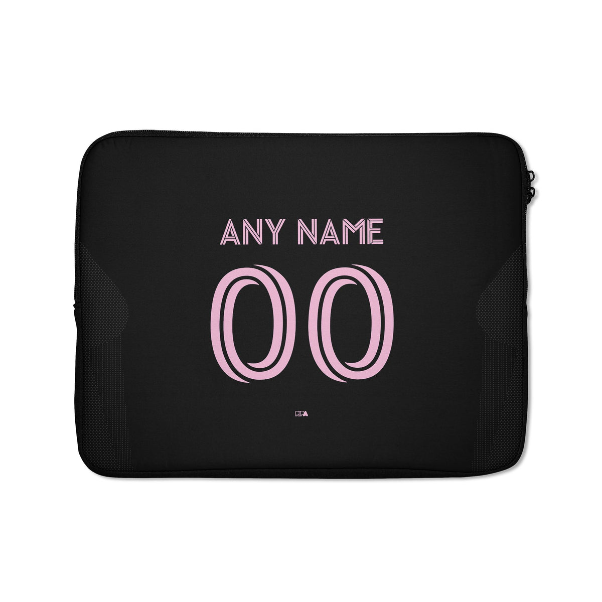 Laptop sleeve with the Inter Miami 2025 Away football shirt design by RIPA Football
