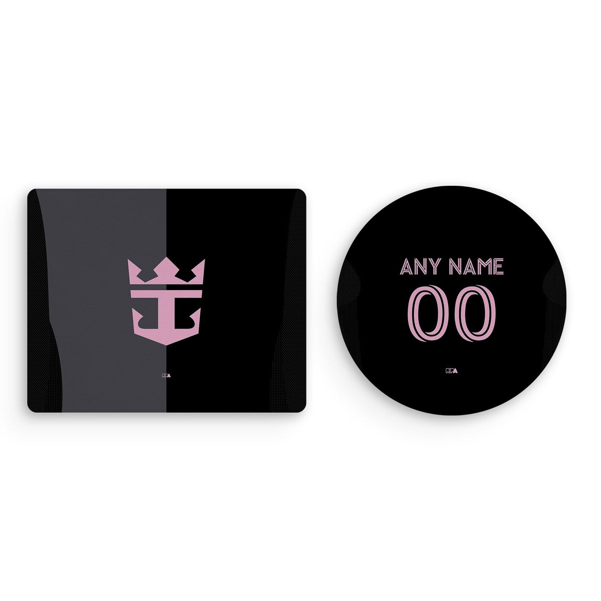 Mouse pad with the Inter Miami 2025 Away football shirt design by RIPA Football