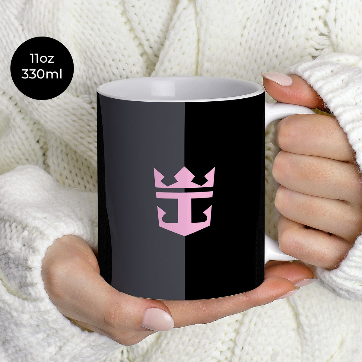 Mug with the Inter Miami 2025 Away football shirt design by RIPA Football