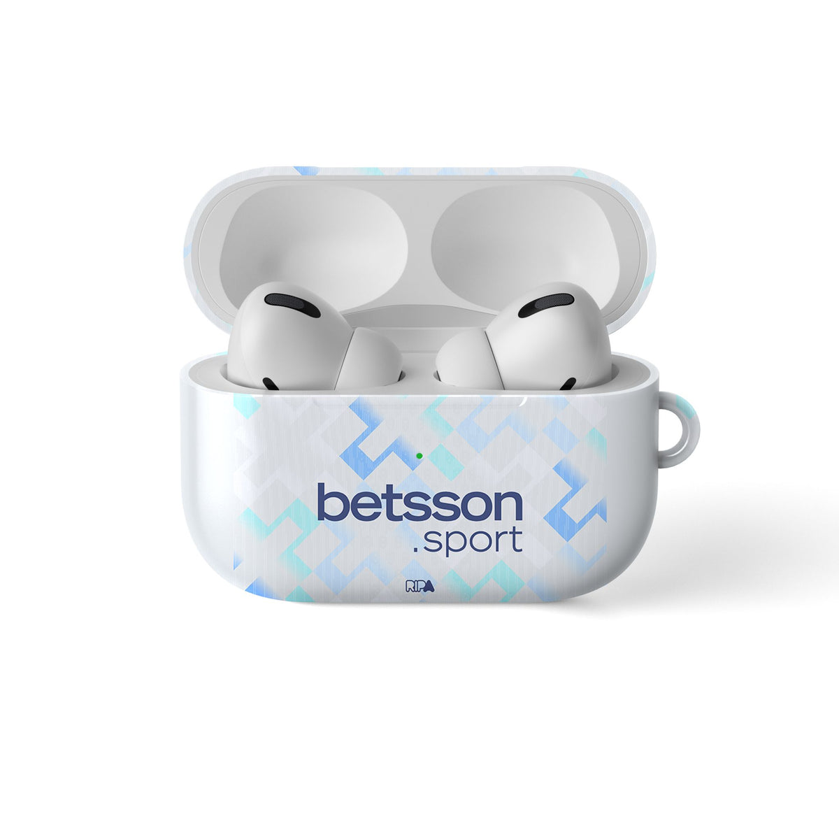 AirPods case with the Inter Milan 2025-26 Away football shirt design by RIPA Football
