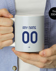 Mug with the Inter Milan 2025-26 Away football shirt design by RIPA Football