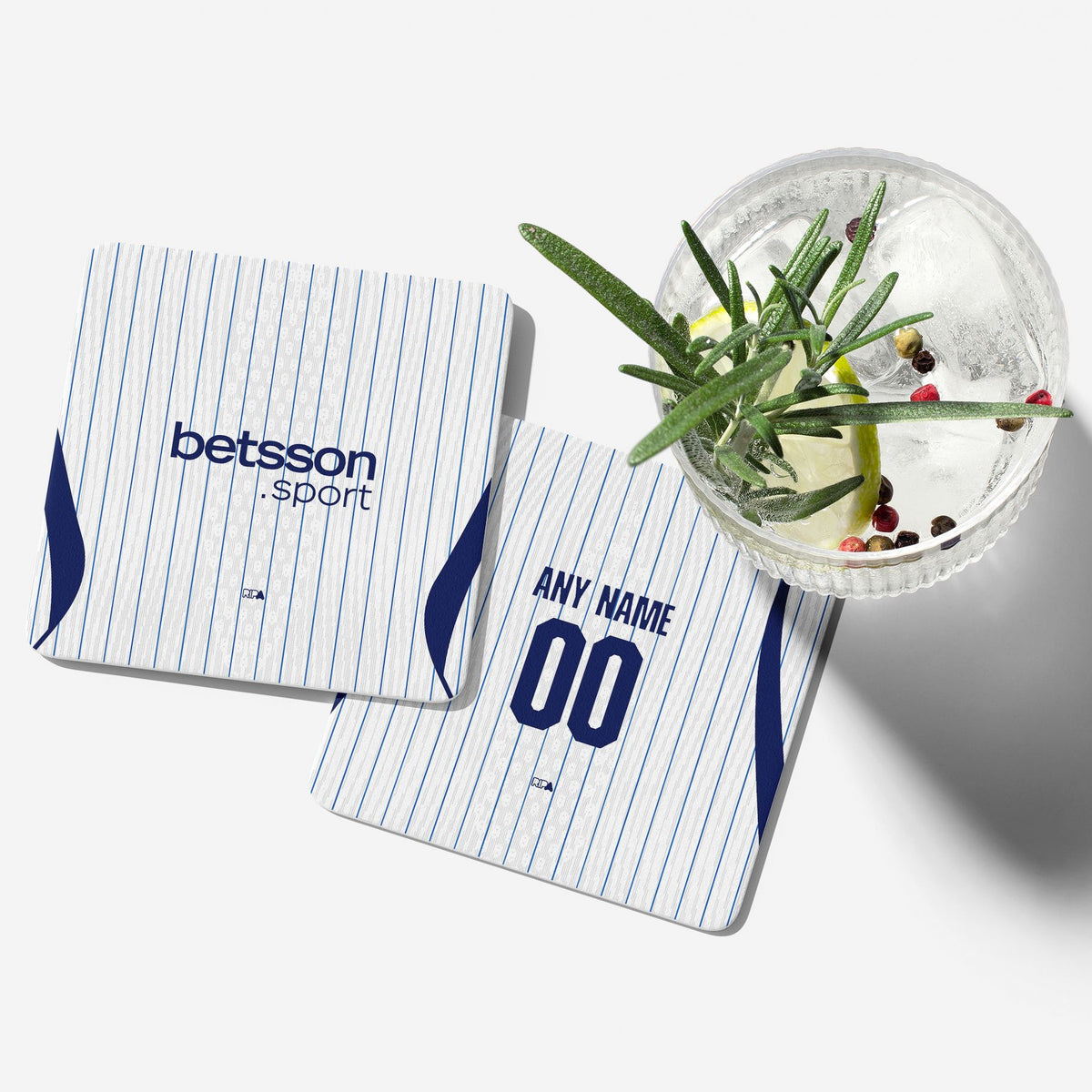 Coaster with the Inter Milan 2026-27 Away football shirt design by RIPA Football