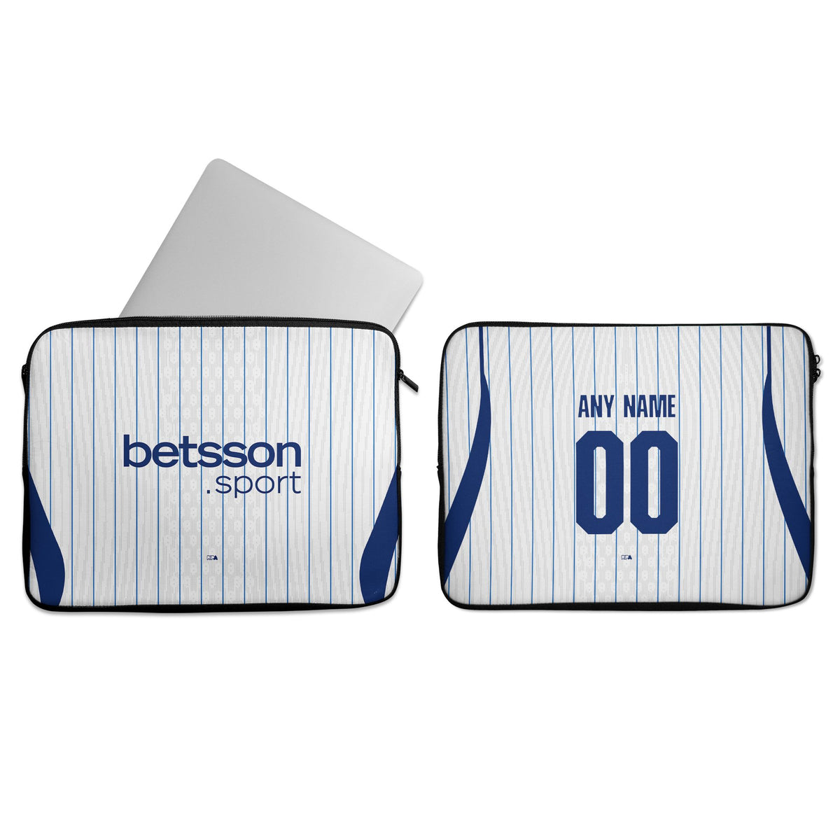 Laptop sleeve with the Inter Milan 2026-27 Away football shirt design by RIPA Football