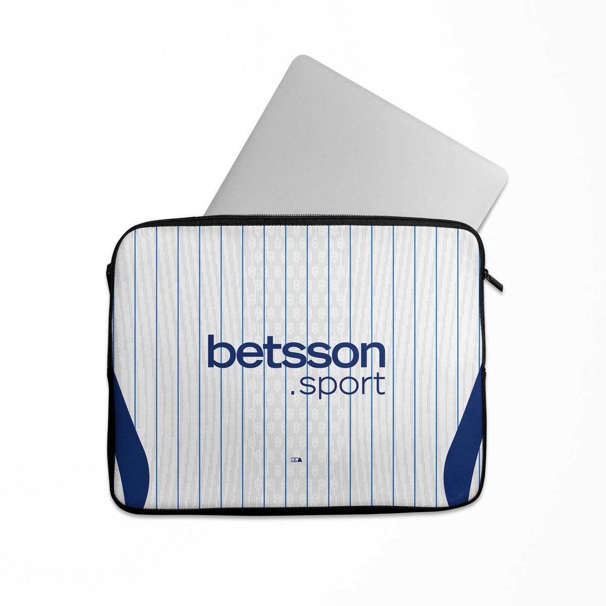 Laptop sleeve with the Inter Milan 2026-27 Away football shirt design by RIPA Football