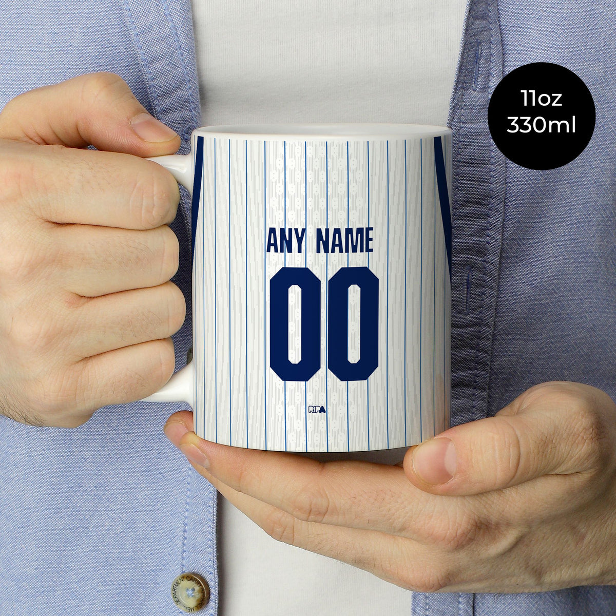 Mug with the Inter Milan 2026-27 Away football shirt design by RIPA Football