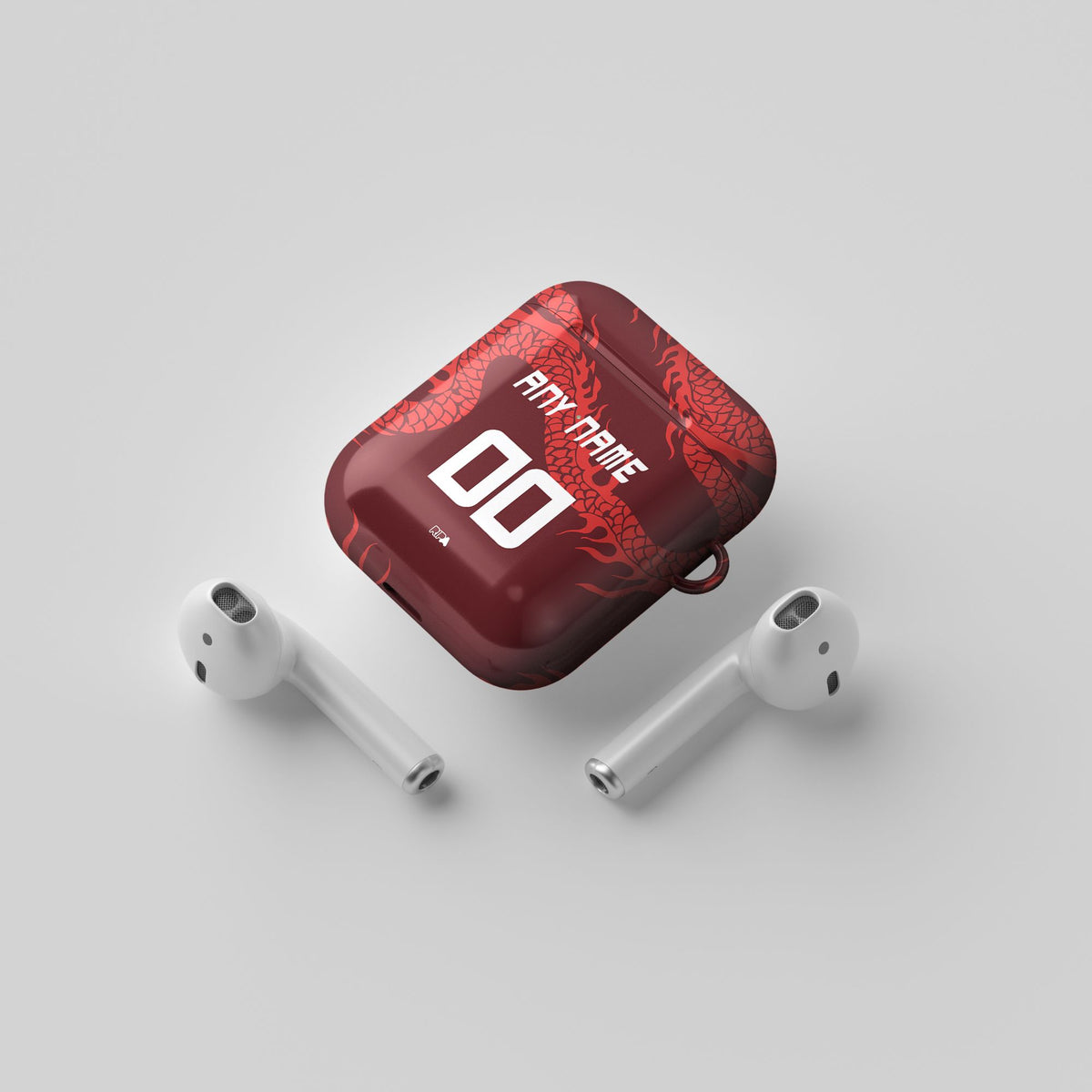 AirPods case with the Internacional 2026 Third football shirt design by RIPA Football