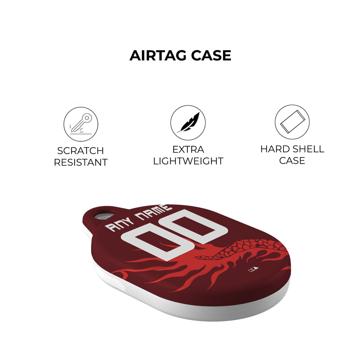 AirTag holder with the Internacional 2026 Third football shirt design by RIPA Football