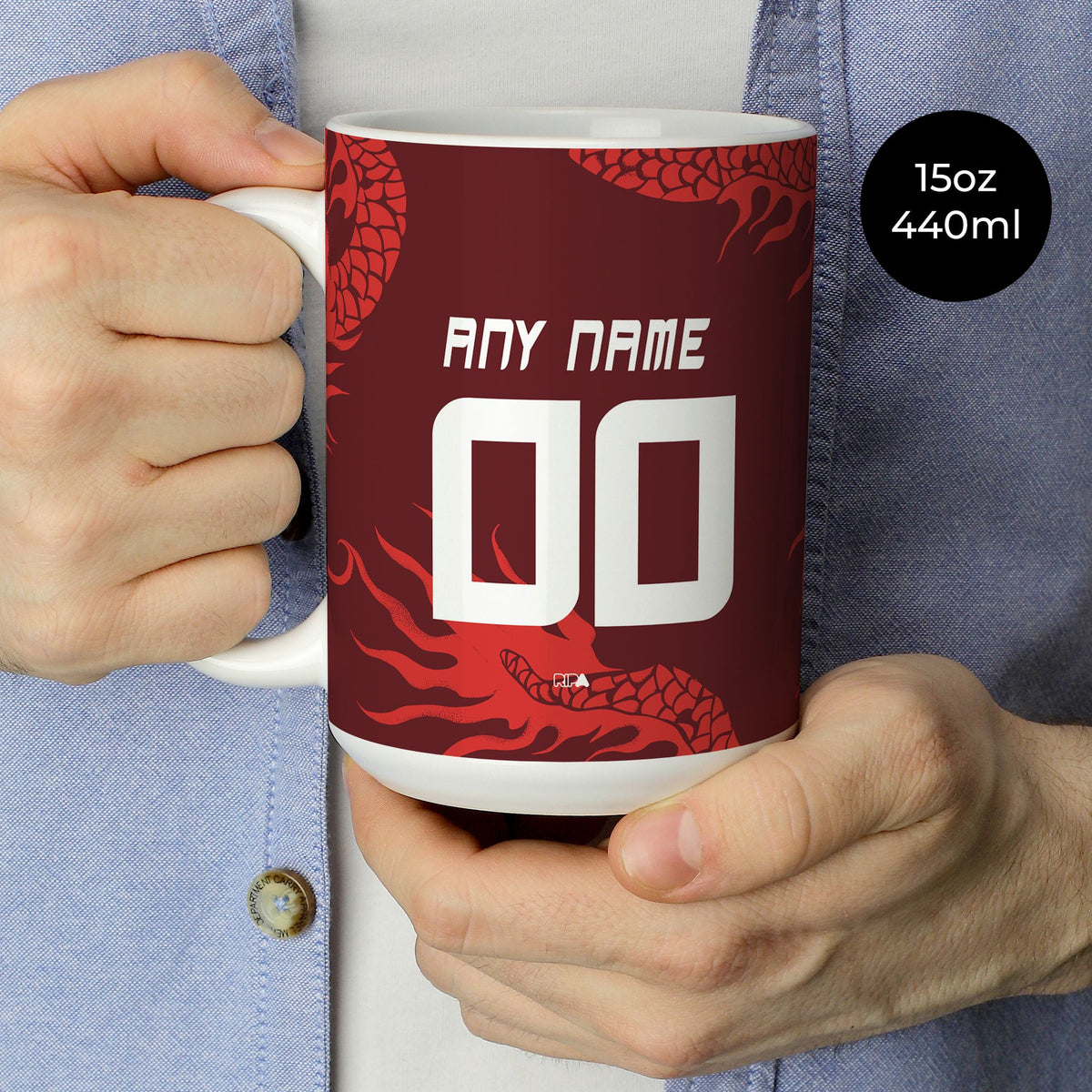 Mug with the Internacional 2026 Third football shirt design by RIPA Football