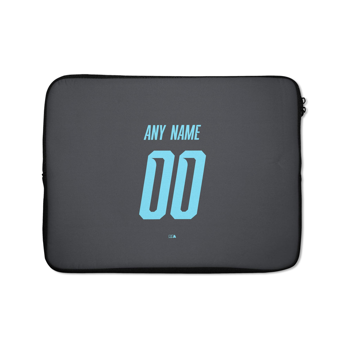 Laptop sleeve with the Ipswich Town 2025-26 Third football shirt design by RIPA Football