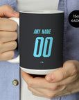 Mug with the Ipswich Town 2025-26 Third football shirt design by RIPA Football