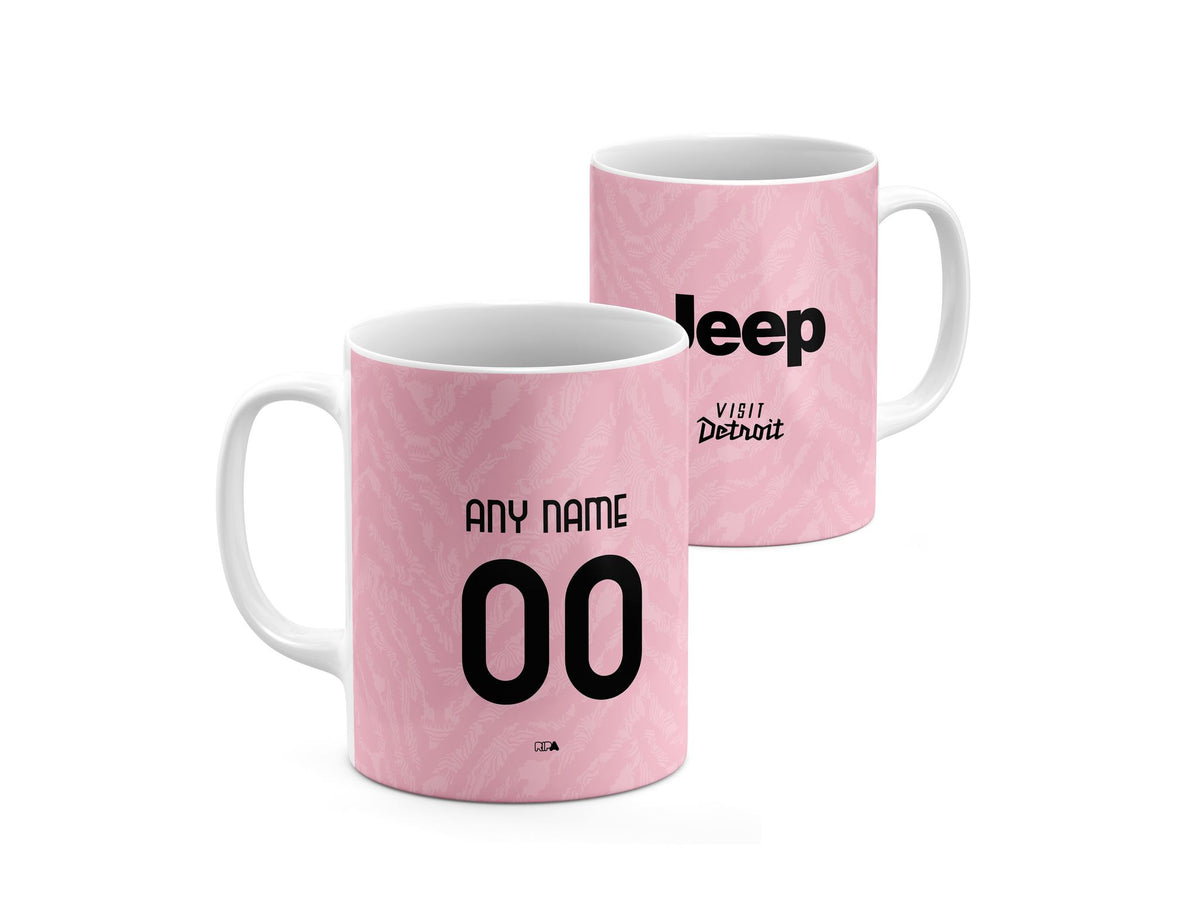 Mug with the Juventus 2026-27 Away football shirt design by RIPA Football