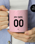 Mug with the Juventus 2026-27 Away football shirt design by RIPA Football