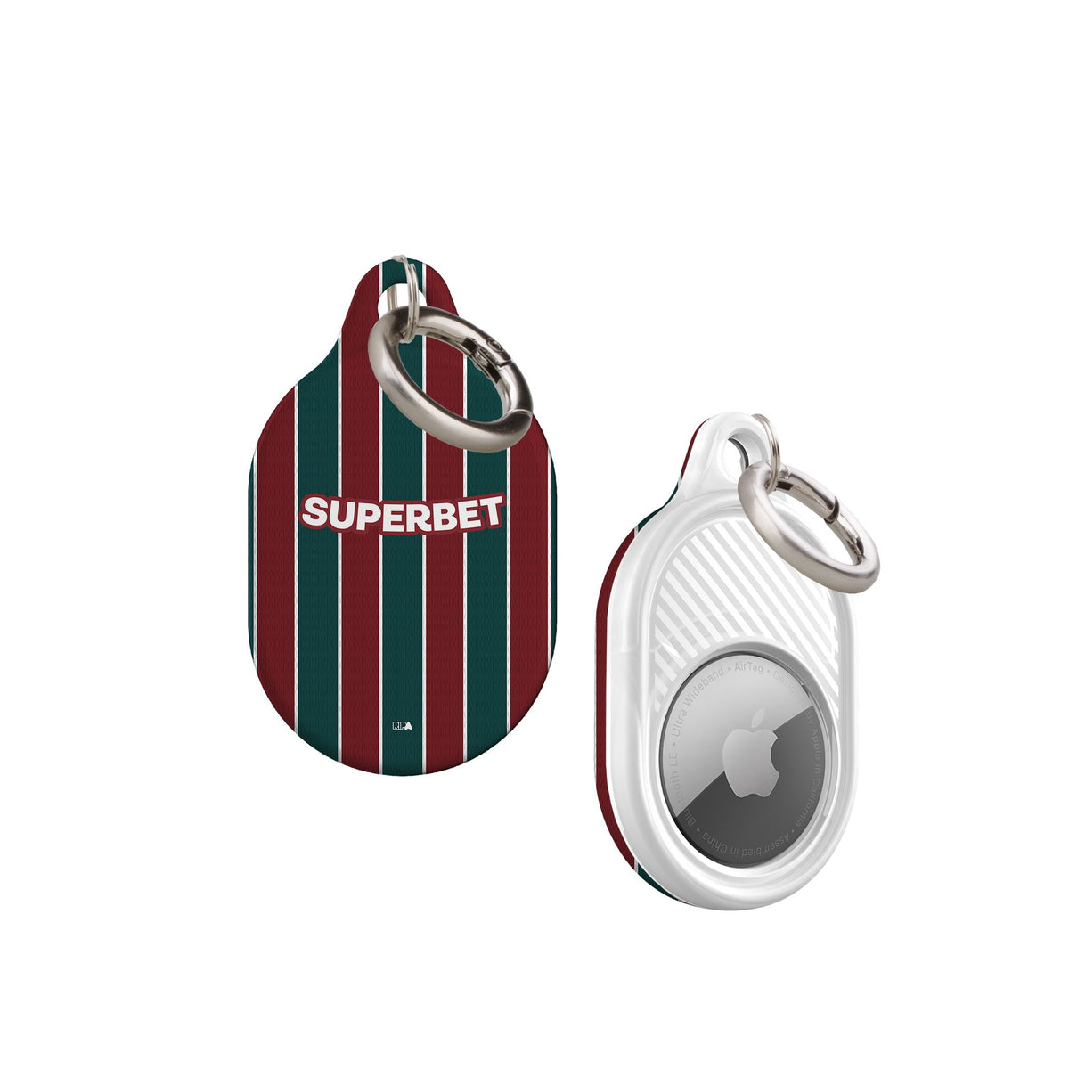 AirTag holder with the Fluminense 2026 Home football shirt design by RIPA Football