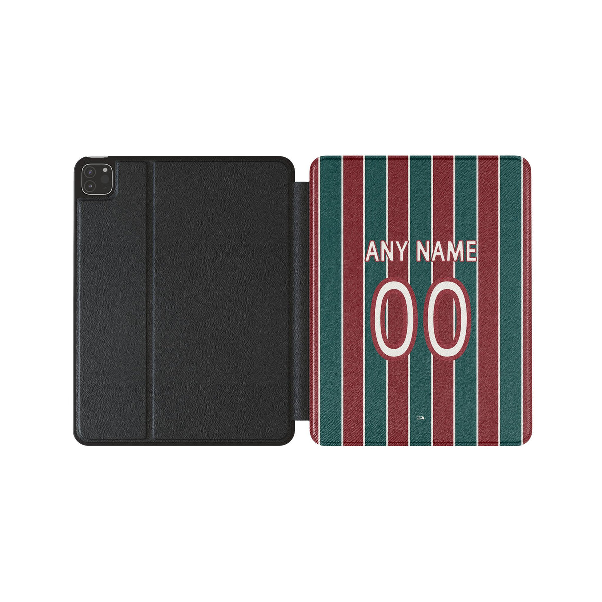 iPad case with the Fluminense 2026 Home football shirt design by RIPA Football