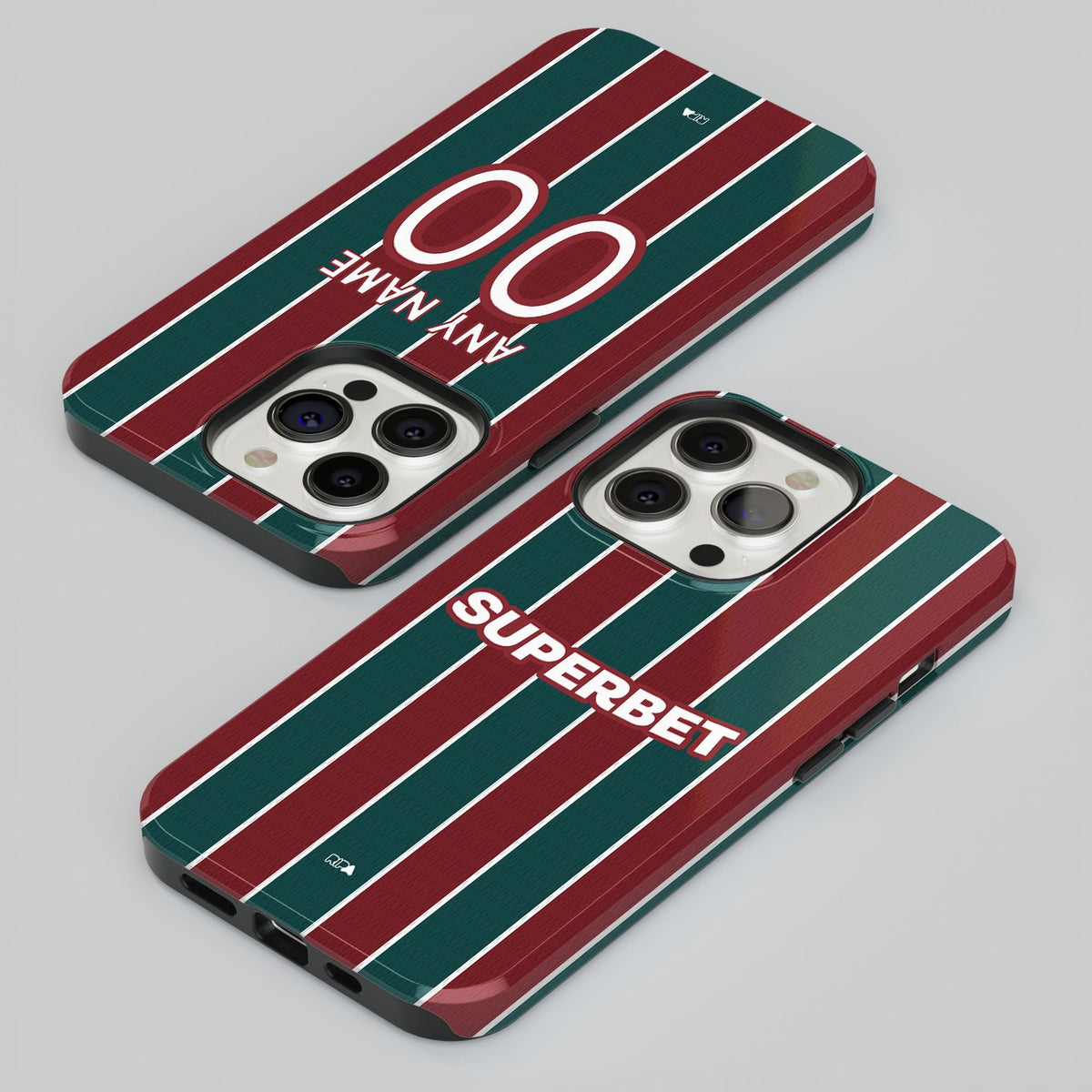 Phone case with the Fluminense 2026 Home football shirt design by RIPA Football
