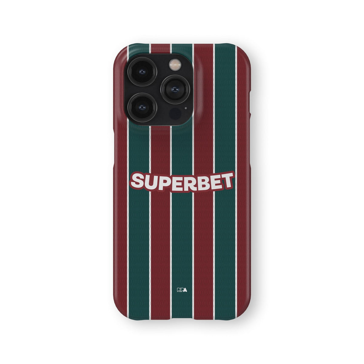 Phone case with the Fluminense 2026 Home football shirt design by RIPA Football
