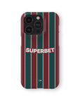 Phone case with the Fluminense 2026 Home football shirt design by RIPA Football