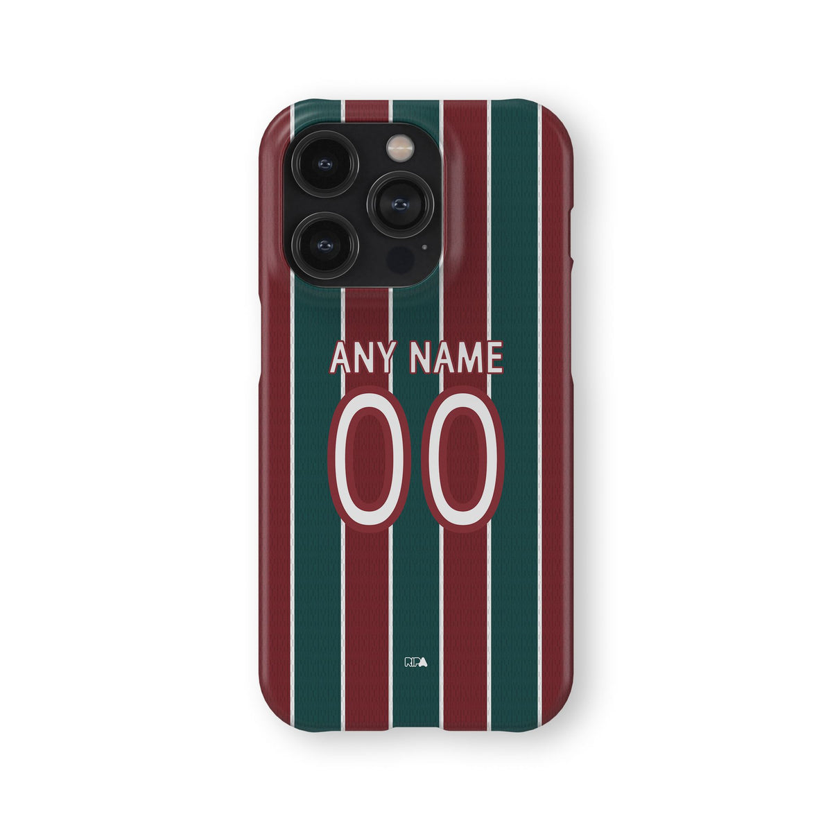 Phone case with the Fluminense 2026 Home football shirt design by RIPA Football