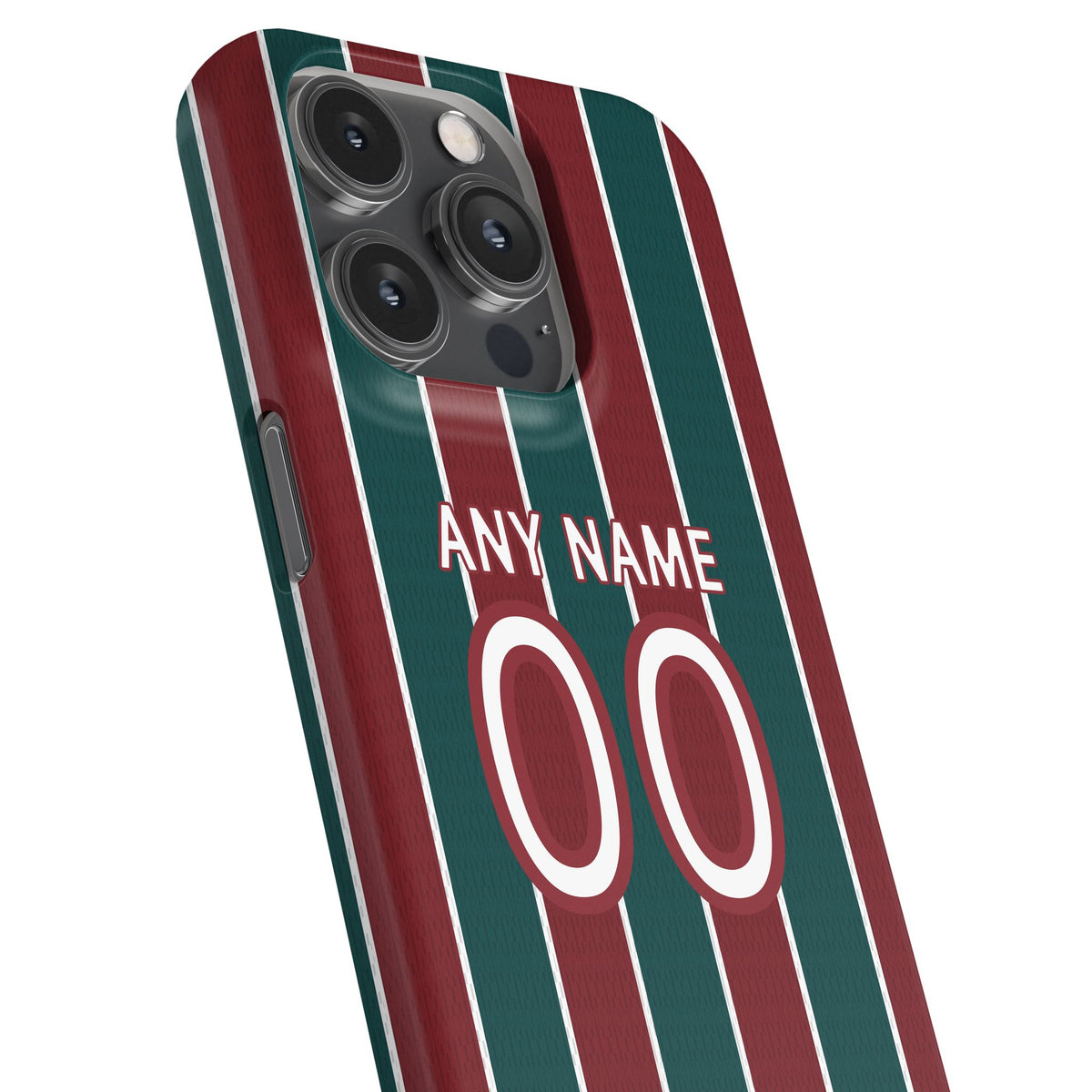 Phone case with the Fluminense 2026 Home football shirt design by RIPA Football