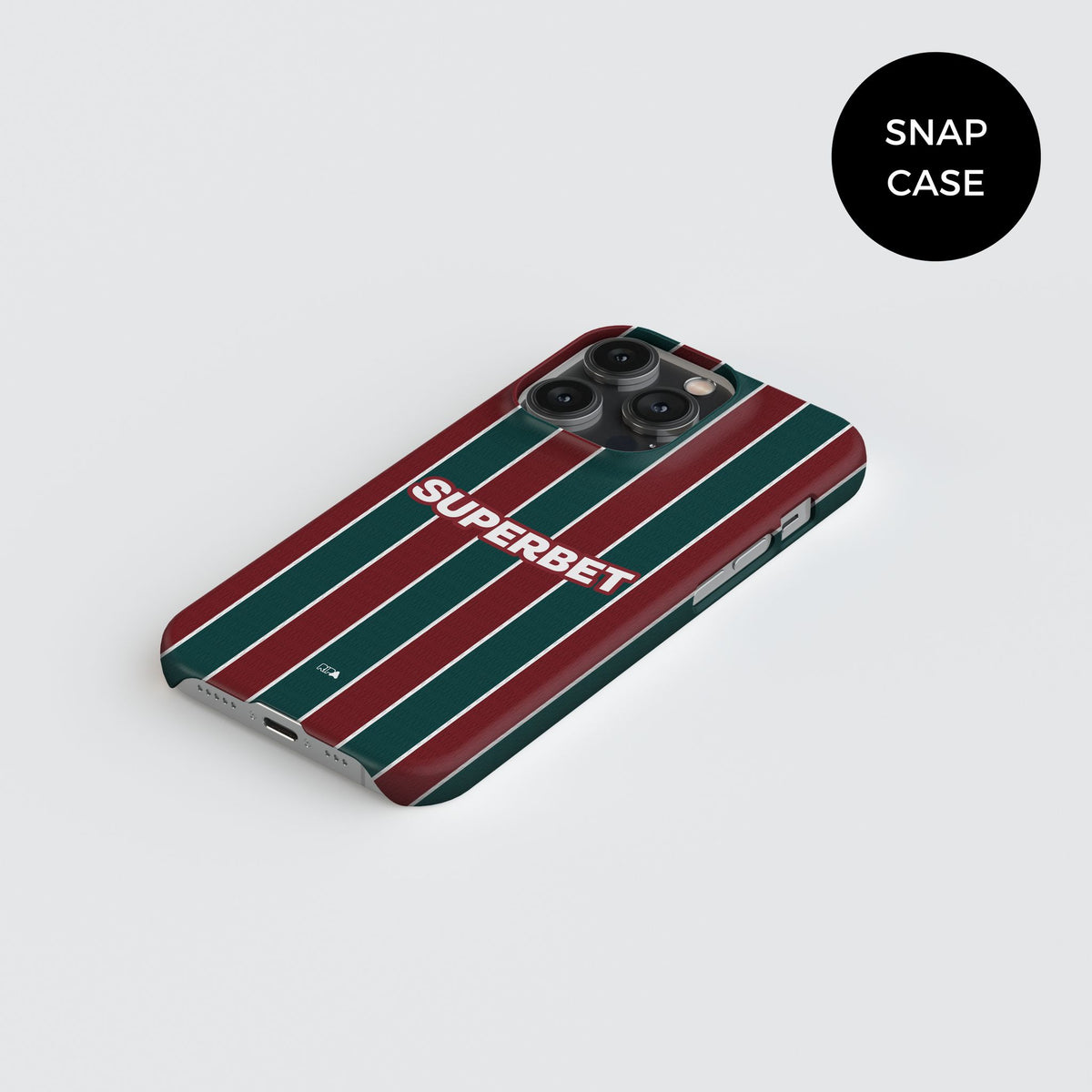 Phone case with the Fluminense 2026 Home football shirt design by RIPA Football