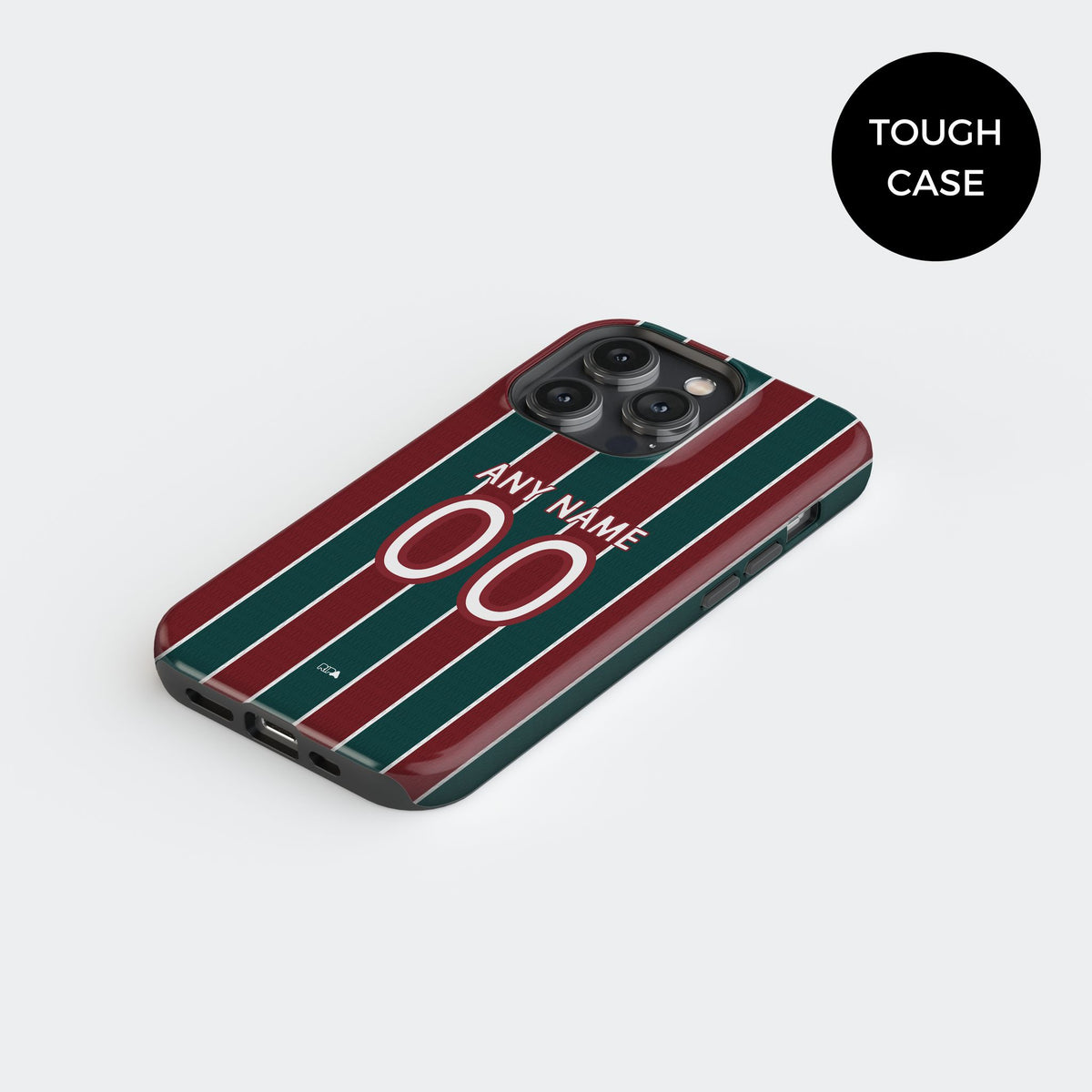 Phone case with the Fluminense 2026 Home football shirt design by RIPA Football