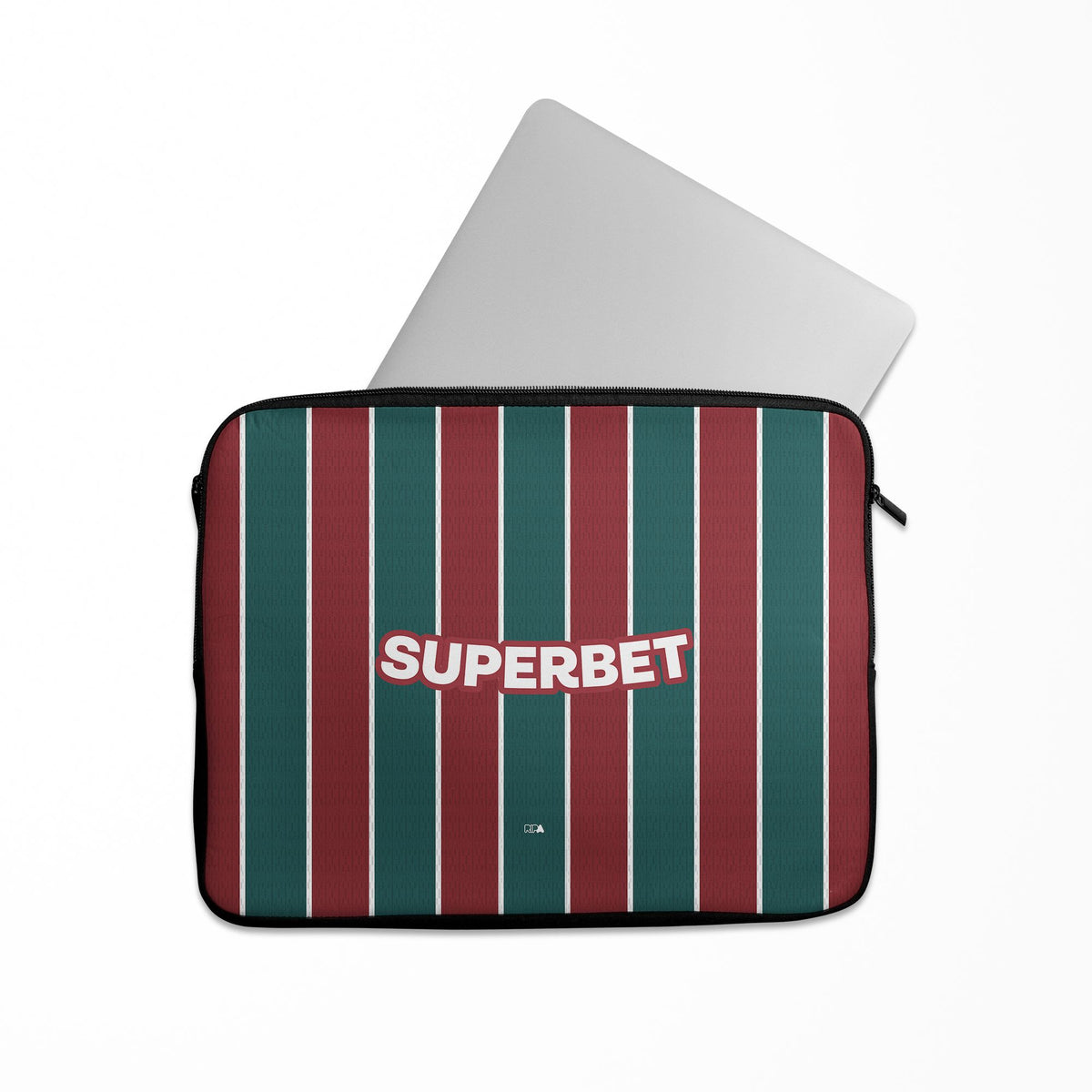 Laptop sleeve with the Fluminense 2026 Home football shirt design by RIPA Football