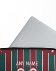 Laptop sleeve with the Fluminense 2026 Home football shirt design by RIPA Football