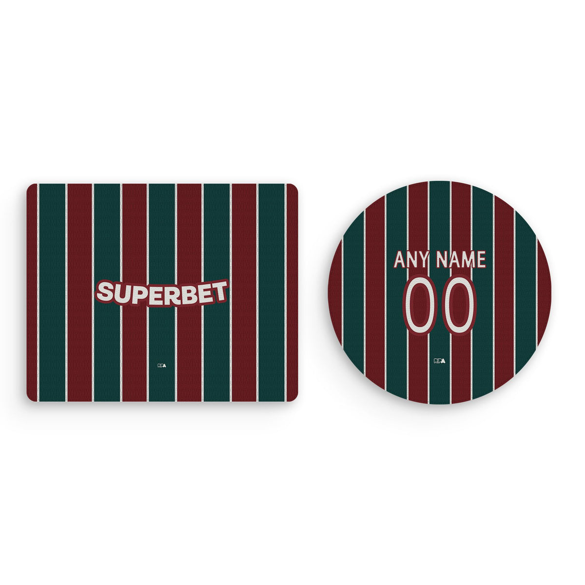 Mouse pad with the Fluminense 2026 Home football shirt design by RIPA Football