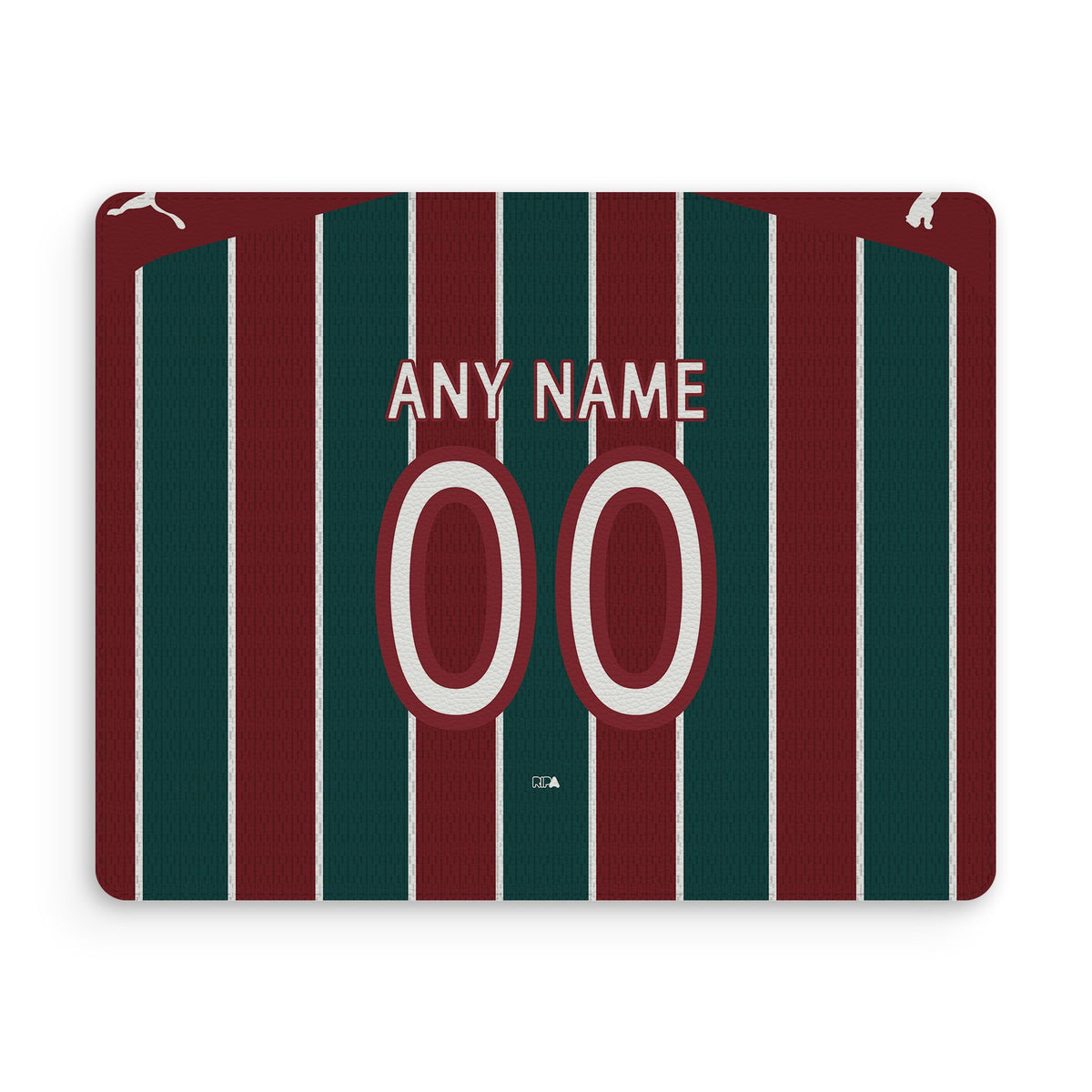 Mouse pad with the Fluminense 2026 Home football shirt design by RIPA Football