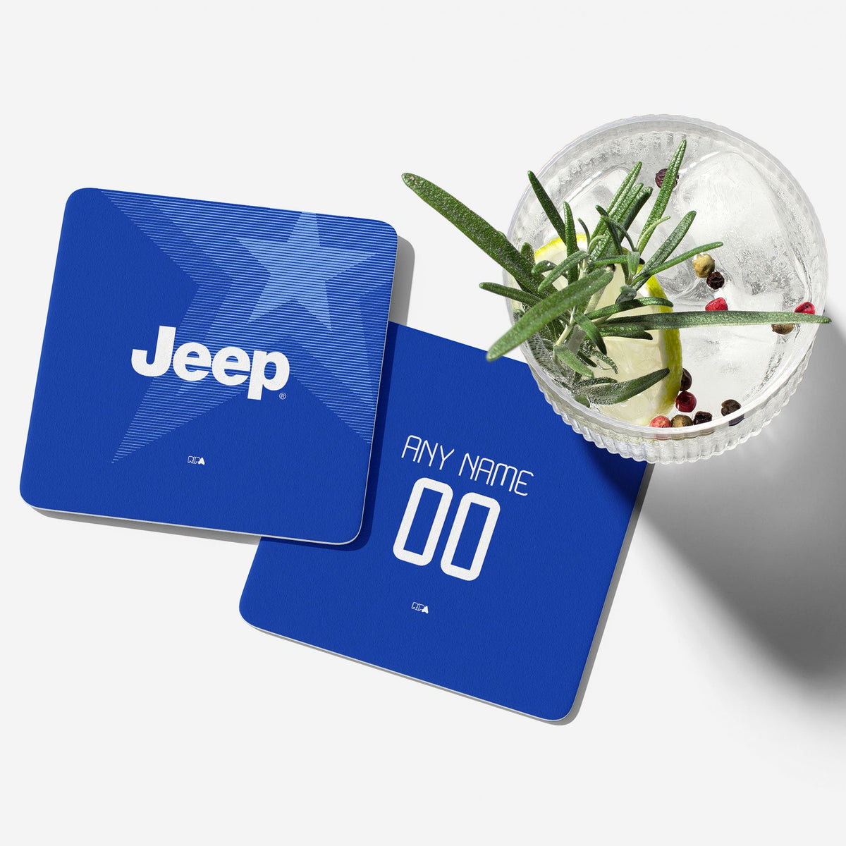 Coaster with the Juventus 2014-15 Away football shirt design by RIPA Football