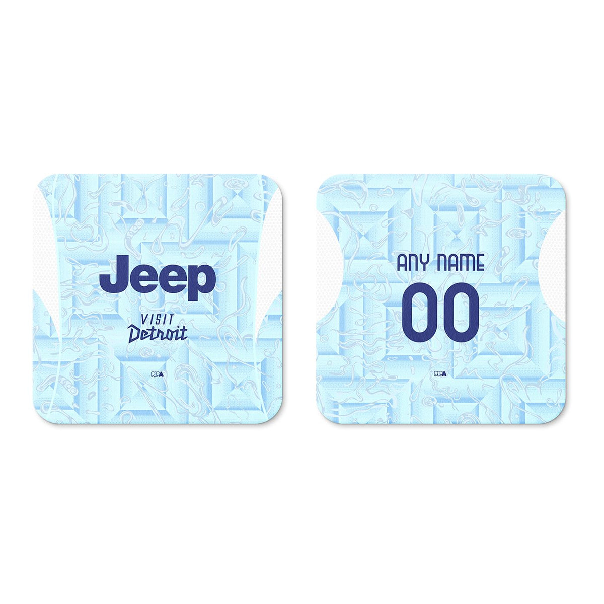 Coaster with the Juventus 2025-26 Away football shirt design by RIPA Football