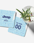Coaster with the Juventus 2025-26 Away football shirt design by RIPA Football