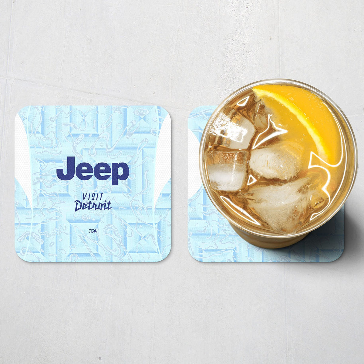 Coaster with the Juventus 2025-26 Away football shirt design by RIPA Football