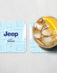 Coaster with the Juventus 2025-26 Away football shirt design by RIPA Football