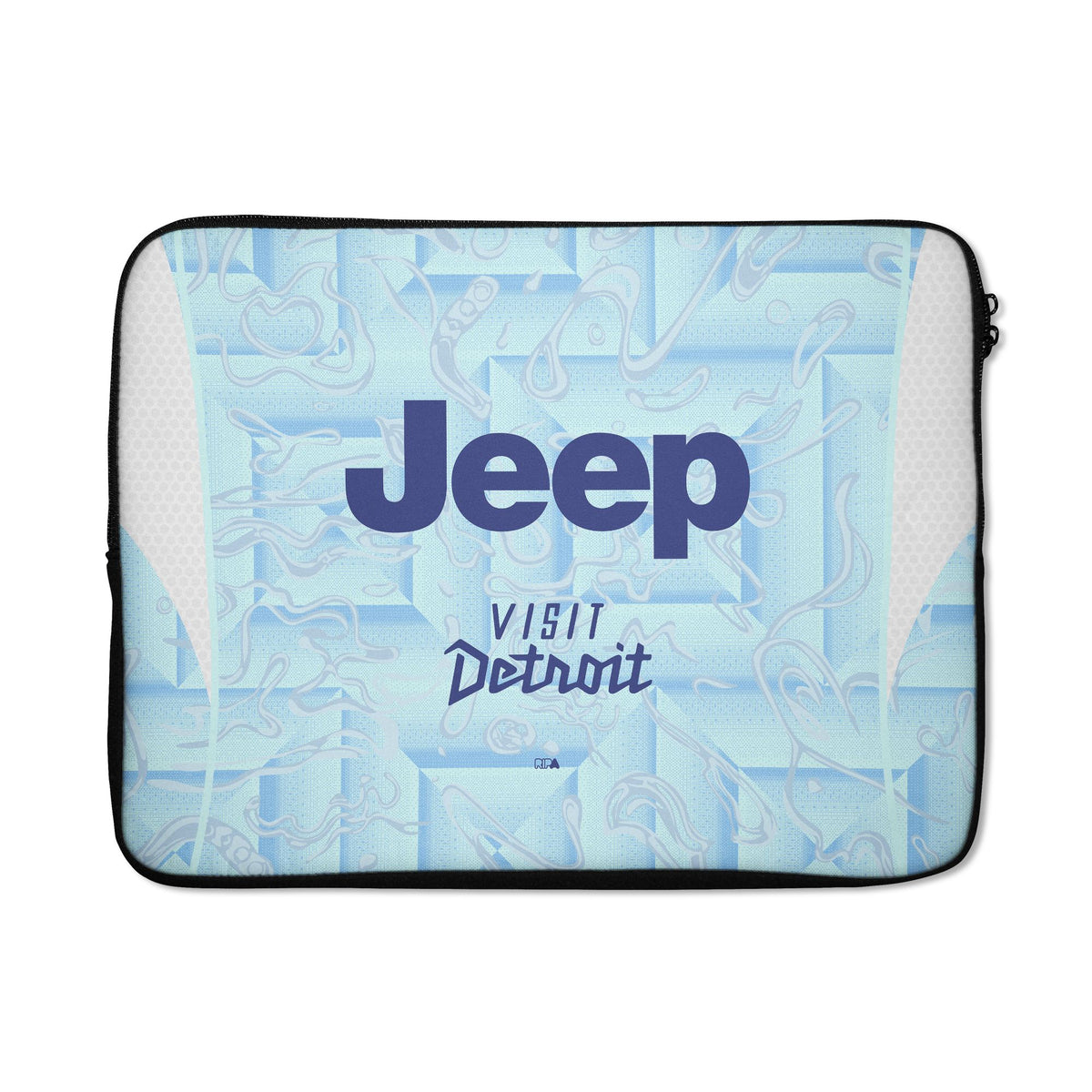 Laptop sleeve with the Juventus 2025-26 Away football shirt design by RIPA Football