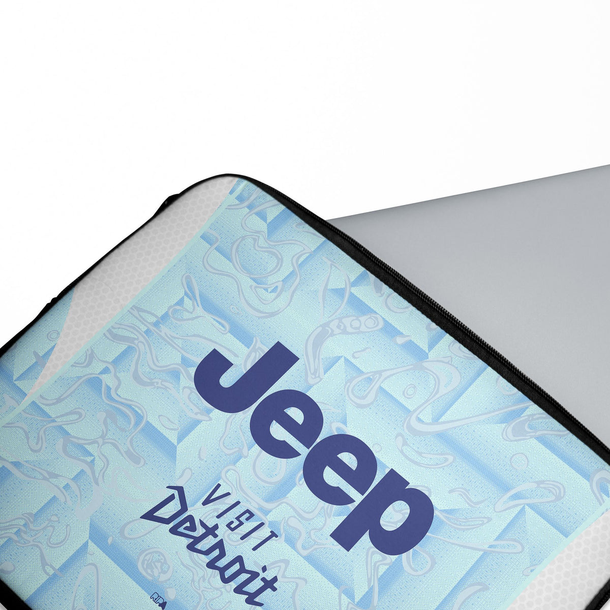 Laptop sleeve with the Juventus 2025-26 Away football shirt design by RIPA Football