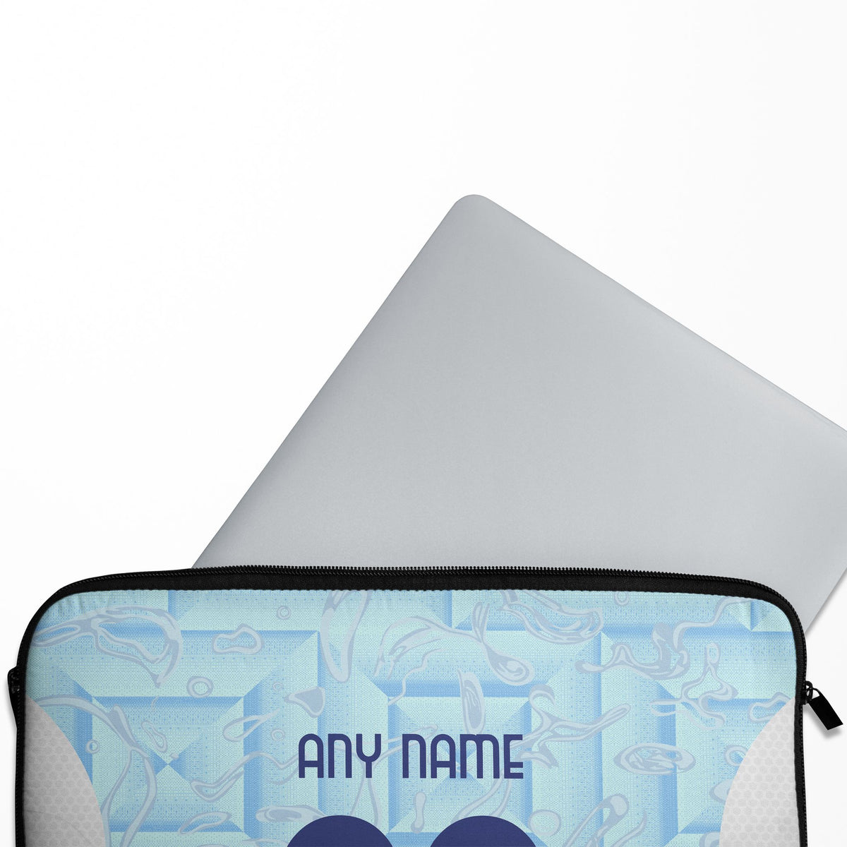 Laptop sleeve with the Juventus 2025-26 Away football shirt design by RIPA Football