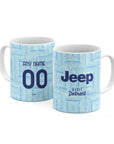 Mug with the Juventus 2025-26 Away football shirt design by RIPA Football