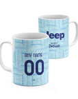Mug with the Juventus 2025-26 Away football shirt design by RIPA Football
