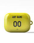 AirPods case with the Leeds United 2026-27 Away football shirt design by RIPA Football
