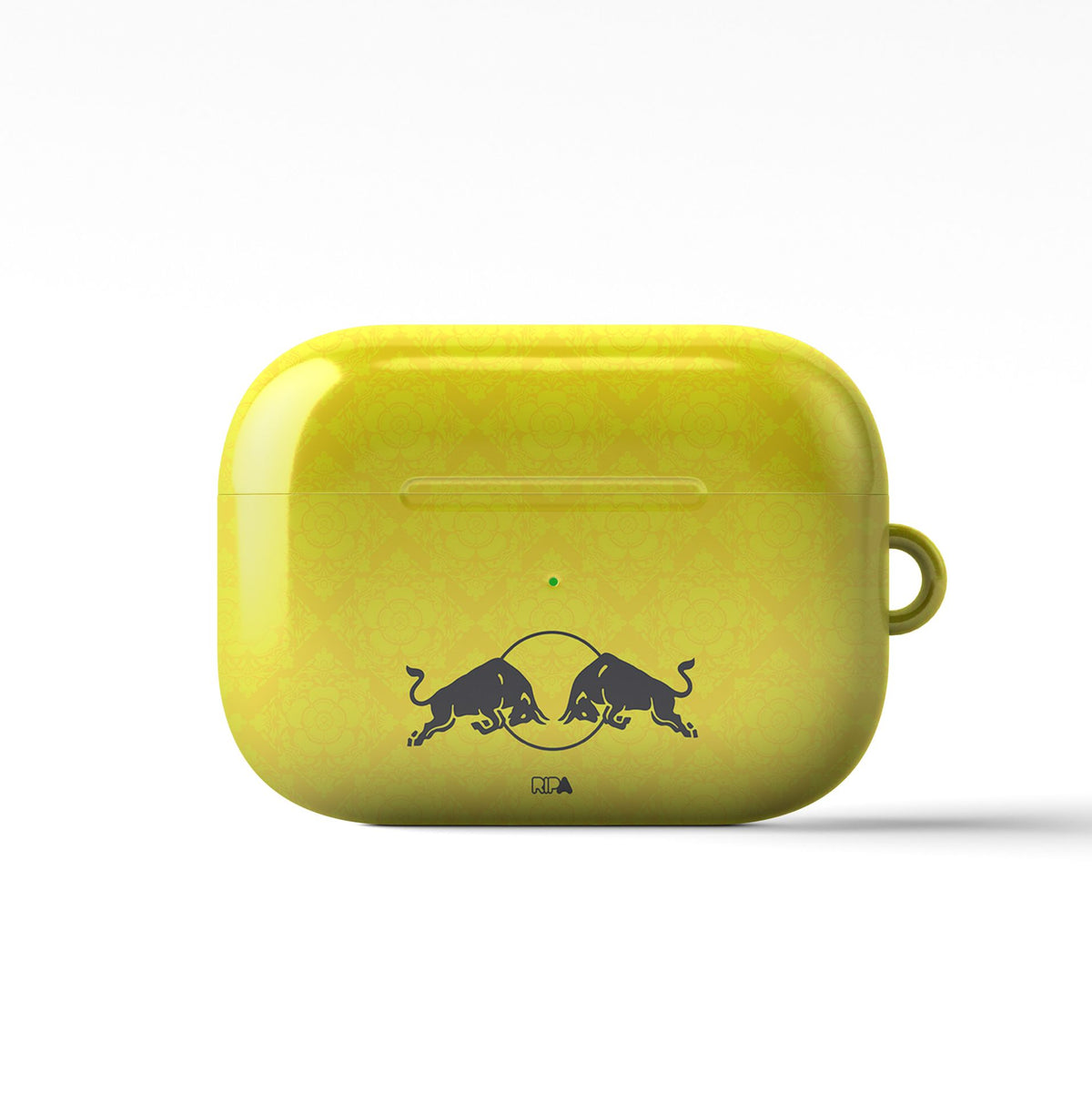 AirPods case with the Leeds United 2026-27 Away football shirt design by RIPA Football