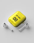 AirPods case with the Leeds United 2026-27 Away football shirt design by RIPA Football
