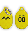 AirTag holder with the Leeds United 2026-27 Away football shirt design by RIPA Football