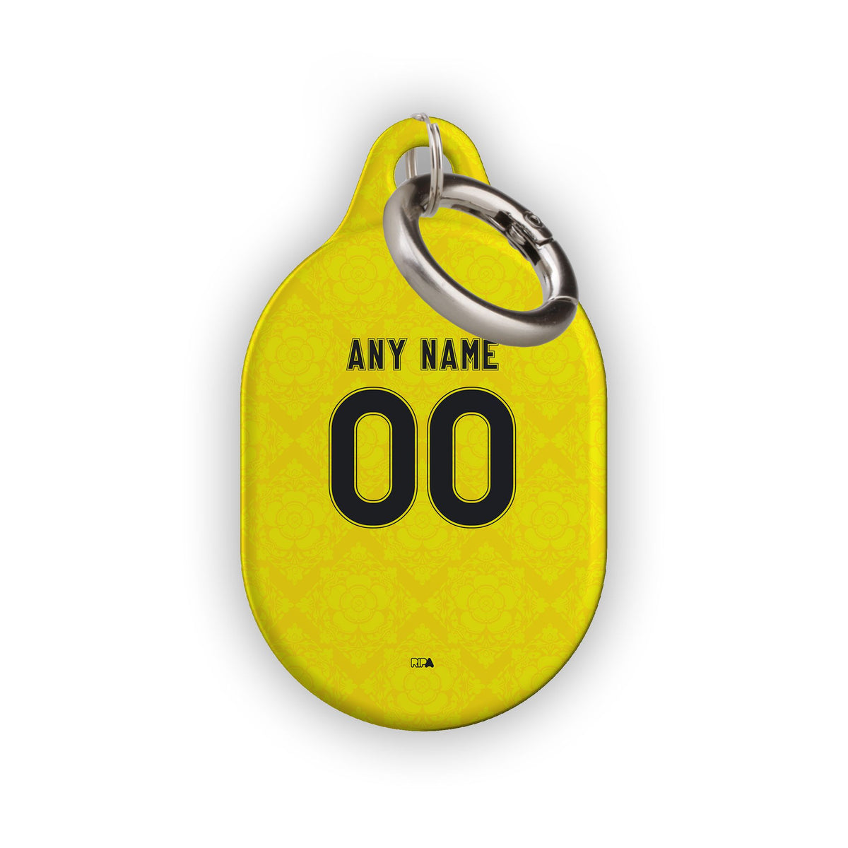 AirTag holder with the Leeds United 2026-27 Away football shirt design by RIPA Football
