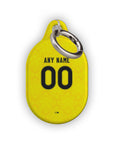 AirTag holder with the Leeds United 2026-27 Away football shirt design by RIPA Football